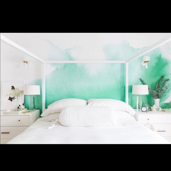 ANEWALL 54” x 68” Green Watercolor Print - COPY - Picture 4 of 5